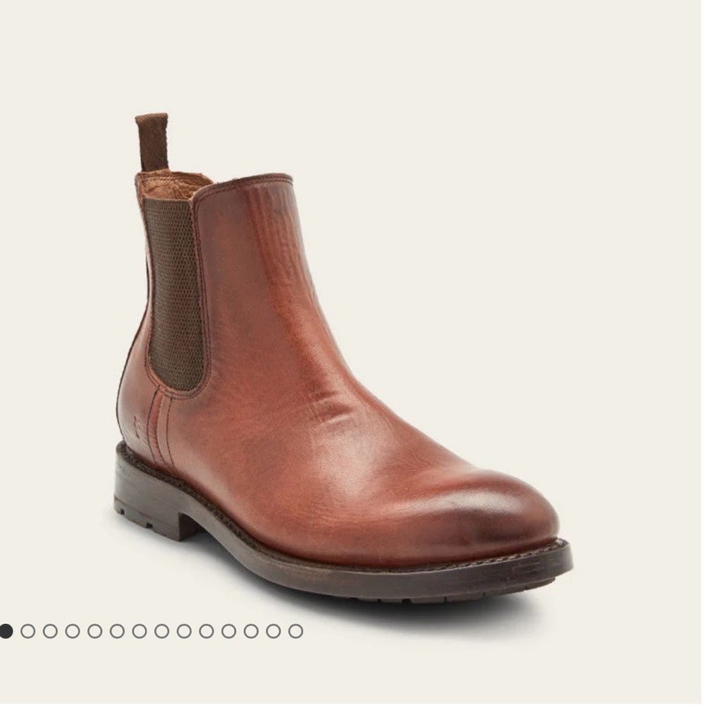 Frye Bowery Chelsea Ankle Boots Brown Leather Men's Size12D